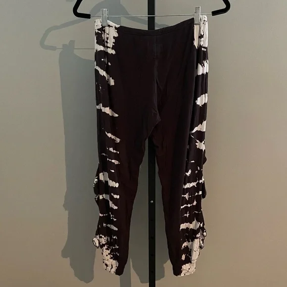 Chaser Soft Pants Tie Dye Pull On Gathered Ankle Jogger Pants Gray Size Small - Picture 3 of 4